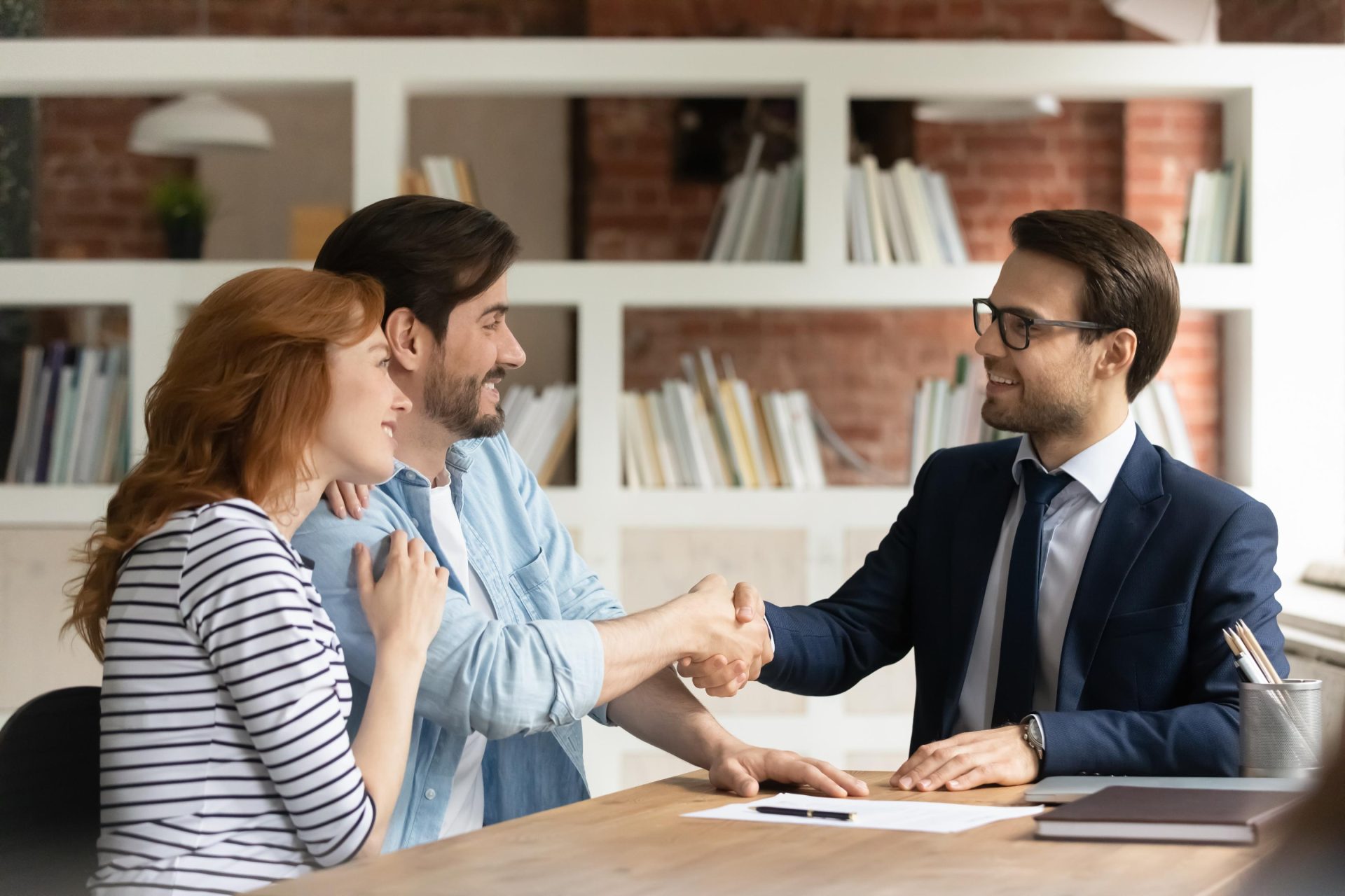 Professional accountant meeting with clients